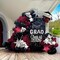 130 Pcs Maroon Black Silver Balloon Arch Kit with GRAD Letters & Graduation Cap Foil Balloons, Star Accents, Graduation Garland Arch Set for Senior Night, Prom, Class of 2026 Party Decorations Supplies